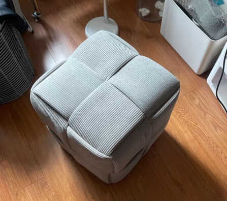 สตูลผ้าลูกฟูก MY DOLLS HOUSE COZY CUBE 38 ซม. สีเทา_4